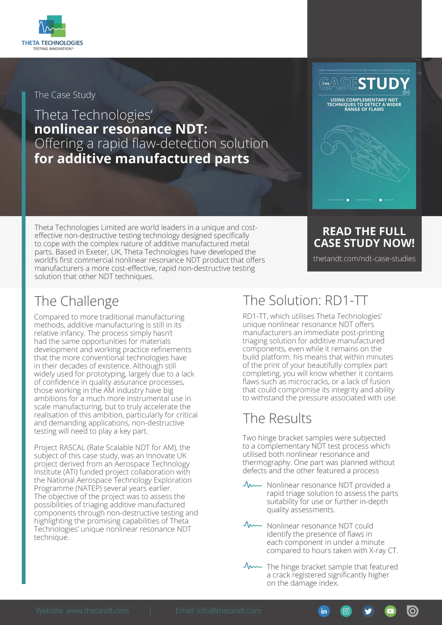 Theta Technologies non-destructive testing (NDT) case study issue 4